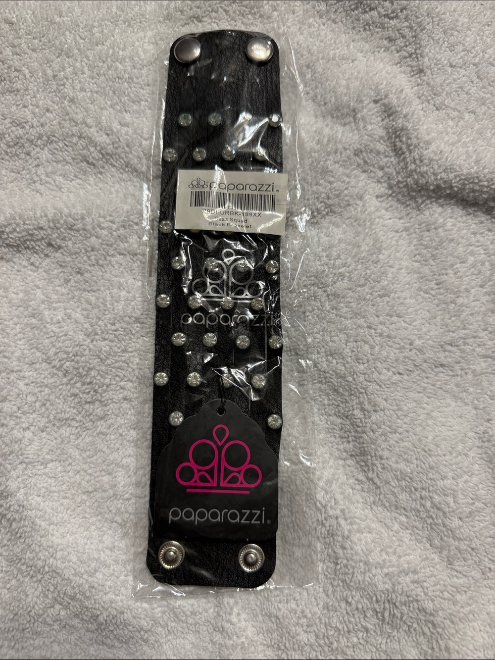 paparazzi Black Studded Snap Holster Strap